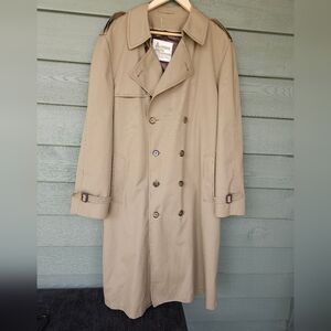 Vintage USA London Fog All-Weather Lined Double Breasted Trench Coat Men's 44L